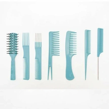 Set de piepteni profesioniști Bifull Gea Blue, 7 piese