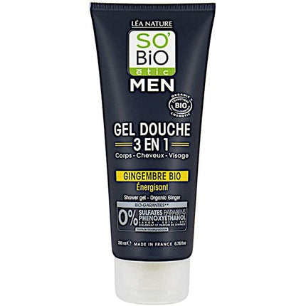 Gel de Duș So'Bio étic Organic cu Ghimbir pentru Bărbați, 200ml