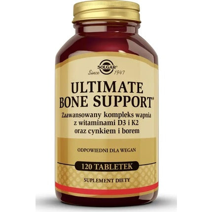 Supliment dietetic Solgar Ultimate Bone Support, complex de calciu cu Vit D3, K2, Zinc, Bor, 120 tablete