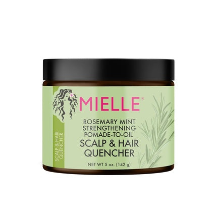 Condiționator fără clătire Mielle Organics Rosemary Mint Strengthening Pomade-to-Oil Scalp & Hair Quencher, 142 g