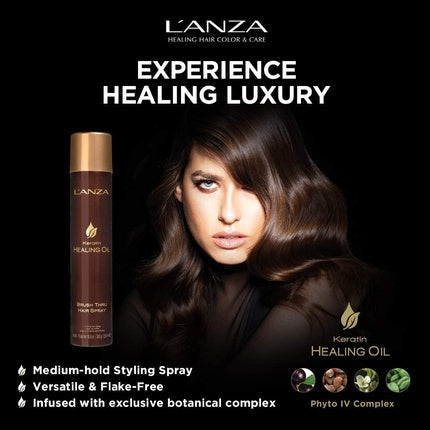 Spray de păr L'Anza, Keratin Healing Oil, fixare medie