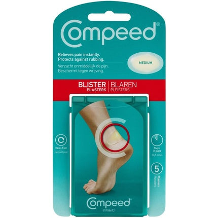 Plasturi pentru bătături, Compeed, dimensiune medie, pachet 5 bucăți