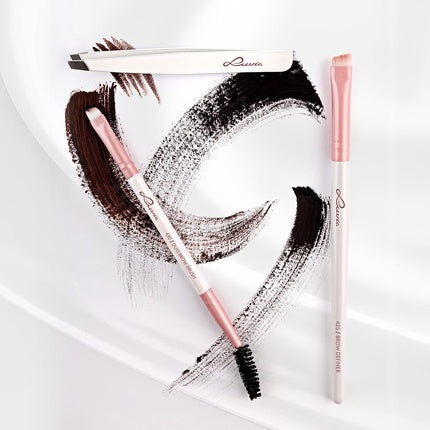 Set Pensule Machiaj Sprâncene, Luvia, Prime Brow, roz alb