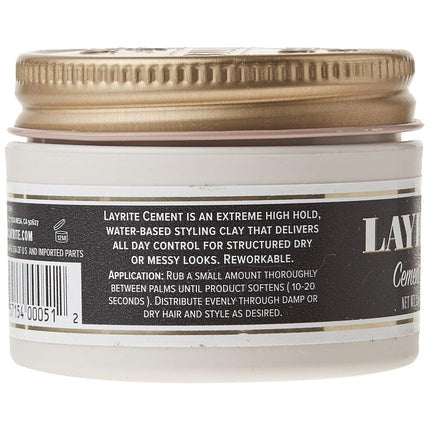 Ceară păr, Layrite, Deluxe Cement, alb