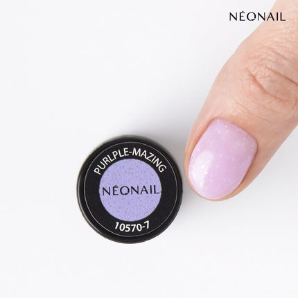 Lac de unghii gel UV, Néonail, Violet Glitter