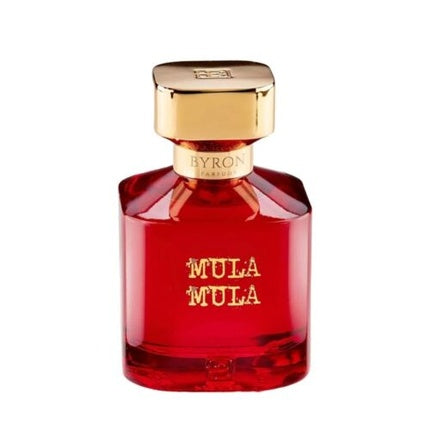 Parfum Extrait Byron Mula Mula, 75ml, Aromă unisex, sticlă roșie cu capac auriu