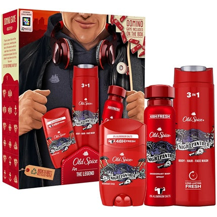 Set Cadou Old Spice Night Panther, Parfumuri pentru Bărbați, Ambalaj Roșu