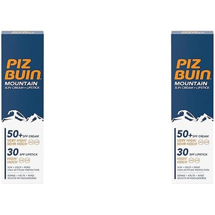 Cremă de protecție solară și balsam buze, Piz Buin Mountain SPF 50+