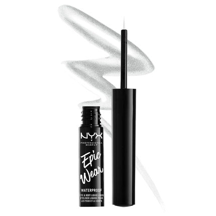 Liner lichid metalic, NYX Professional Makeup, Epic Wear, Silver Metal