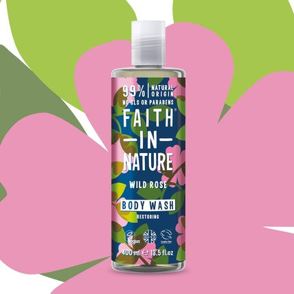 Gel de duș, Faith In Nature, Wild Rose, 400ml