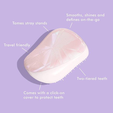 Perie Descurcare Tangle Teezer Compact, roz holo
