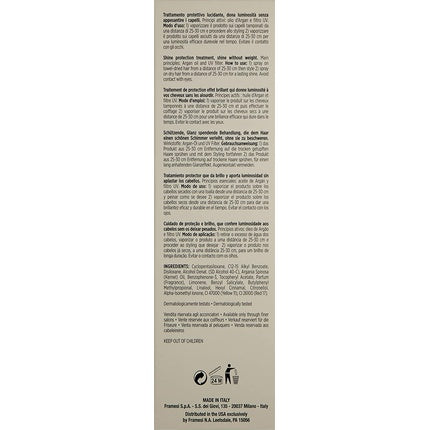 Ulei Păr Framesi Sublimis Shine, 125ml, auriu