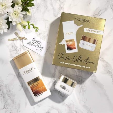 Set îngrijire antirid, L'Oréal Paris, Age Perfect, auriu