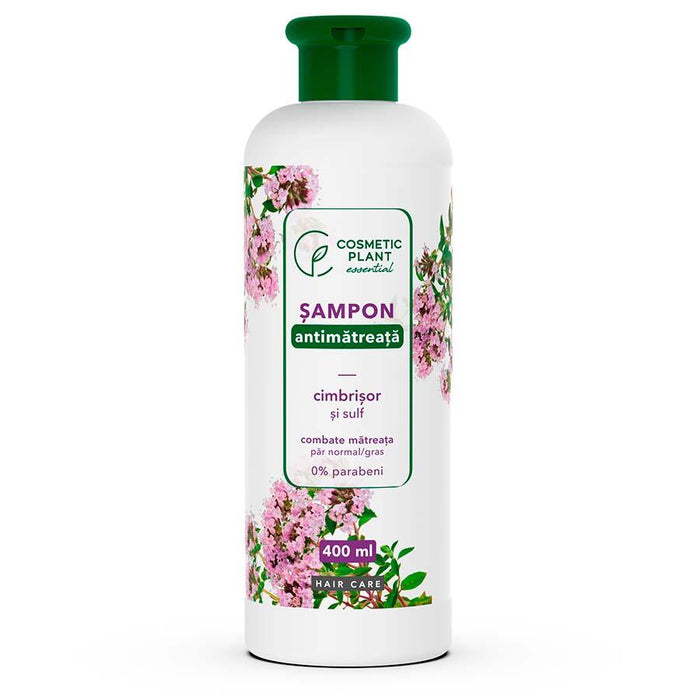 Șampon Cosmetic Plant anti-mătreață cu cimbrișor și sulf, pentru păr normal și gras, 400 ml