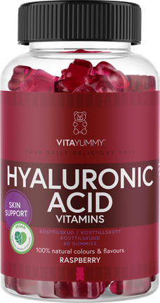 Vitamine Vitayummy, Acid Hyaluronic Zmeură, 60 bucăți