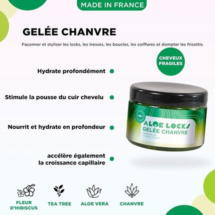 Gel Aloe Locks, Gelée Chanvre pentru Locks și Împletituri, 350 g