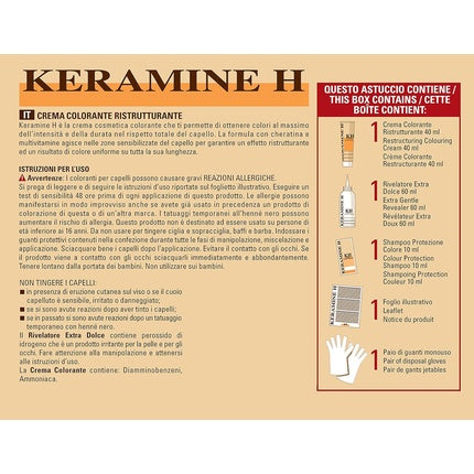 Crema colorantă pentru păr Keramine H, Terracotta 330ml