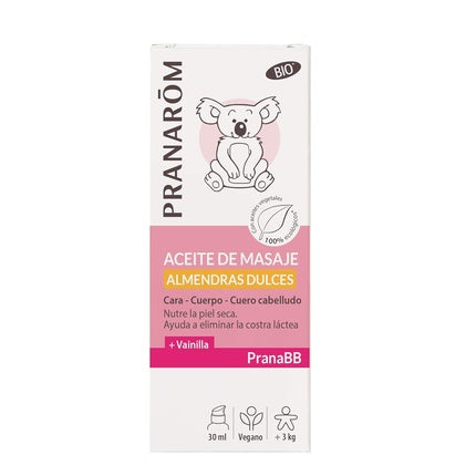 Pranarôm PranaBB Organic Sweet Almonds 30ml Ulei de Masej cu Migdale Dulci