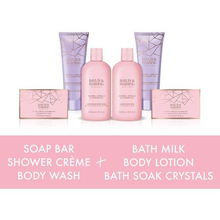 Set cadou baie, Baylis & Harding, Jojoba Vanilie Ulei de Migdală, mov