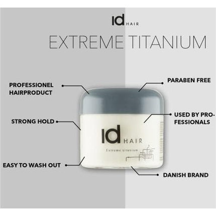 Ceară de păr Id Hair, Extreme Titanium, gri, 100ml