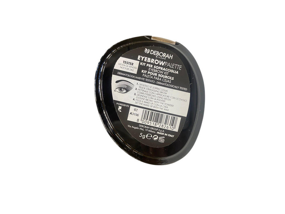 Paletă pentru sprâncene Deborah, nuanța 02 Brunetă, 5 g, tester