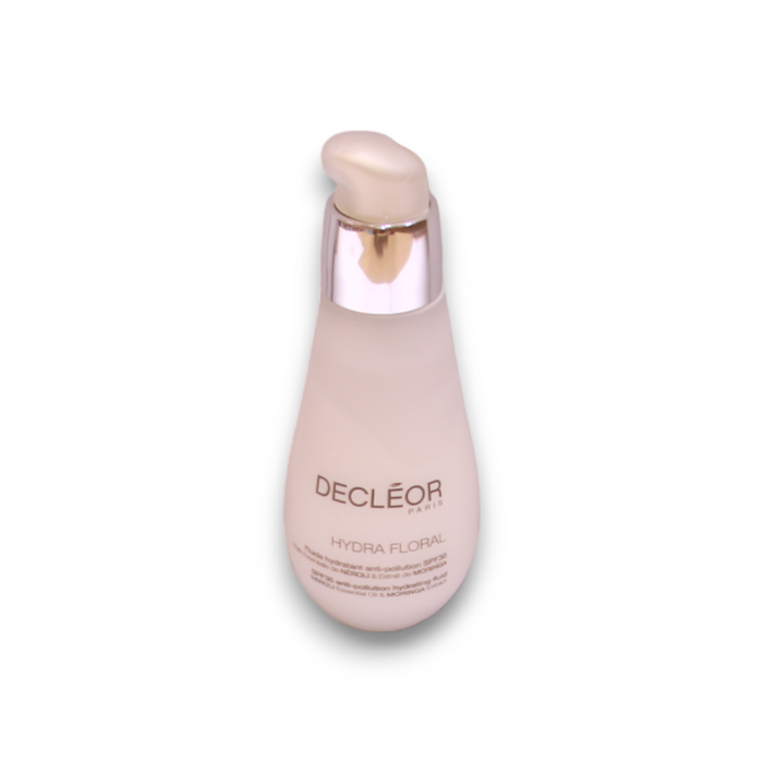 Loțiune de față Decleor Hydra Floral White Petal, antipoluare, de zi, pentru față și gât, 50 ml, tester