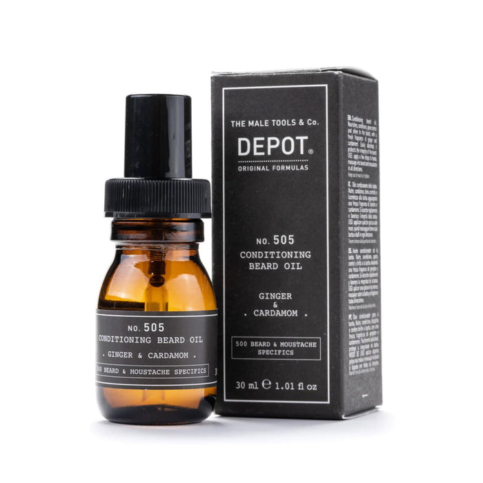 Ulei pentru barbă Depot 500 Beard & Mustache Specifics No. 505, pentru strălucire și finețe, 30 ml
