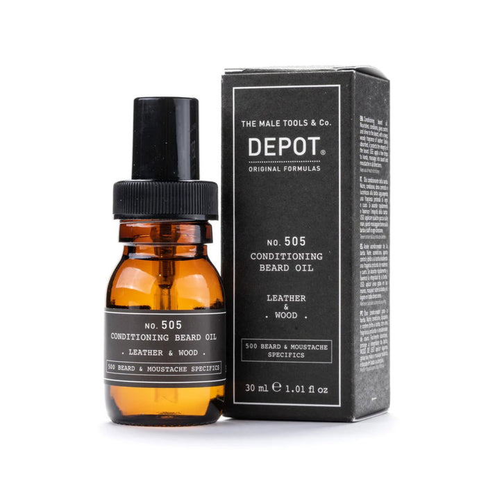 Ulei pentru barbă Depot 500 Beard & Mustache Specifics No. 505, pentru strălucire și finețe, 30 ml