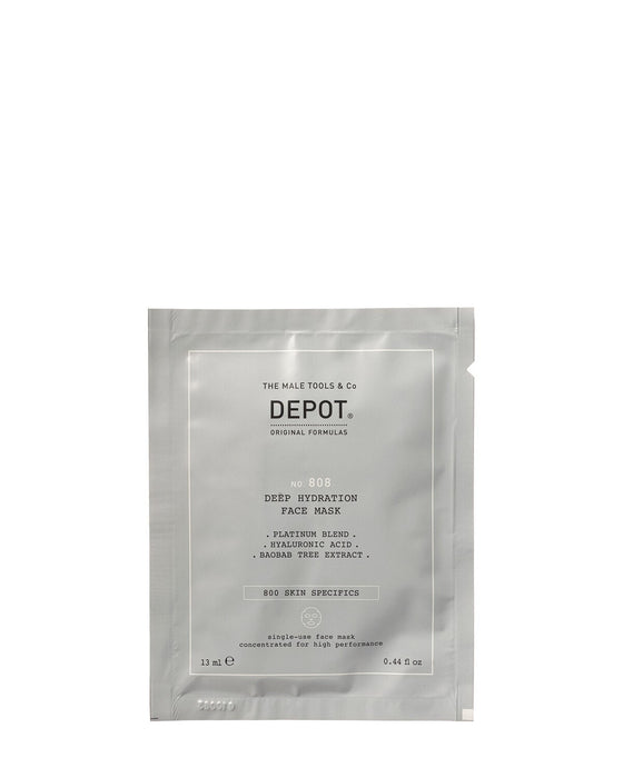 Set măști faciale Depot 800 Skin Specifics No. 808, cu acid hialuronic, hidratante și revitalizante, 12 x 13 ml