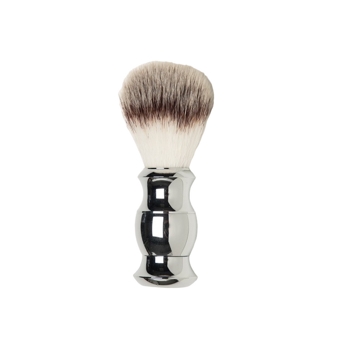 Perie de bărbierit Depot Accessories No. 732, din aluminiu, pentru bărbați, argintie