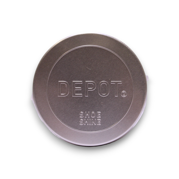 Recipient metalic Depot Shoe Shine, argintiu