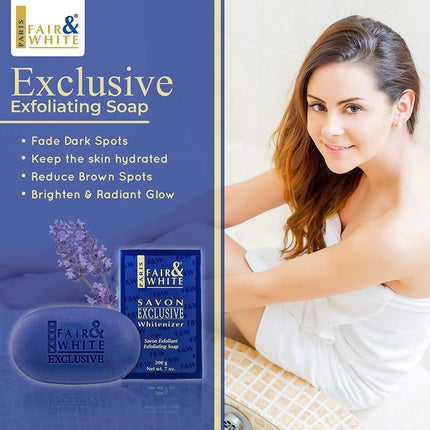 Săpun Exfoliant Fair & White Exclusive 200g - Eficient pentru Față și Corp