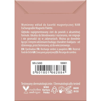 Pudră de ochi mată Nam Makeup 6 Sand, 18g