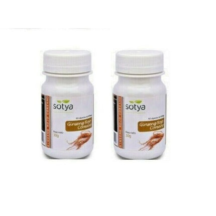 Supliment Ginseng, Sotya, 500mg, 90 capsule, alb
