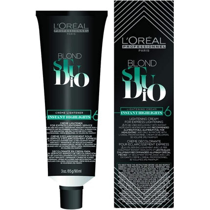 Creamă Décolorantă Instant Highlights, L'Oréal Professionnel Blond Studio, 90ml, ambalaj negru