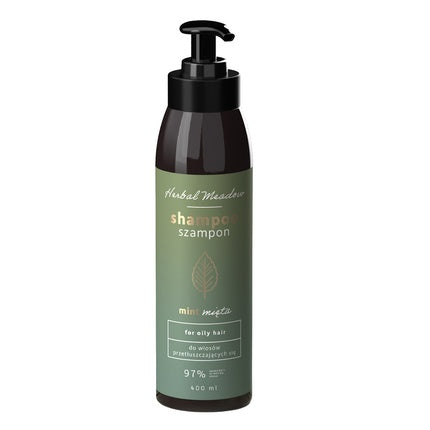 Șampon Herbal Meadows Mint 400 ml pentru păr gras