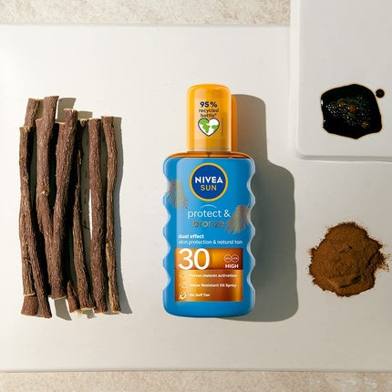 Ulei bronzant, Nivea, Sun Protect & Bronze SPF 30, 200ml