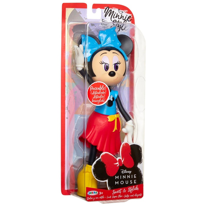 Păpușă Disney Minnie Mouse Fashion Dolls, articulată, cu ținută colorată