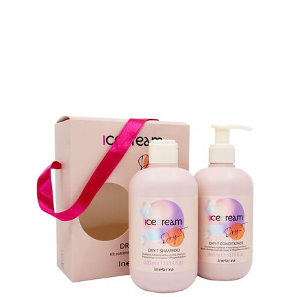Set Shampoo și Condiționator Dry-T, Inebrya, ambalaj cu curea roz