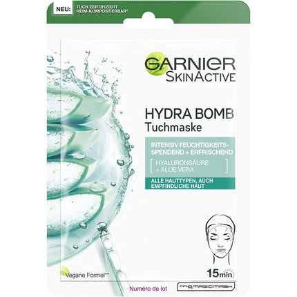 Masca de față Garnier Hydra Bomb cu Aloe Vera pentru hidratare intensă
