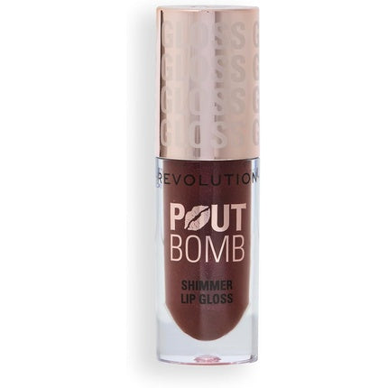 Gloss de buze, Revolution Beauty, Pout Bomb, sclipici maro
