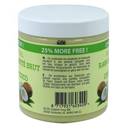 Unt Corporal Yari, Unt de Shea Brut & Ulei de Cocos, 250ml, Natural