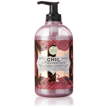 Săpun lichid, Nesti Dante, Chic Animalier, roșu, 500ml