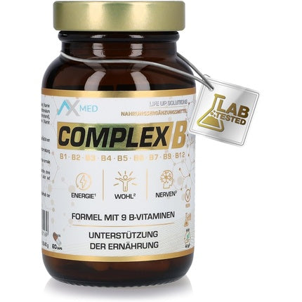 AxeMed Complex B, 60 Capsule, Formulă cu 9 Vitamine