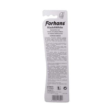 Periuță de dinți Forhans Black 4White cu carbon activat