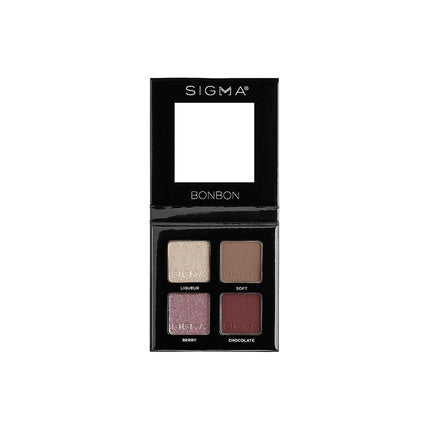Paleta farduri ochi Sigma Beauty Quad Bonbon, culori nude, roz, maro