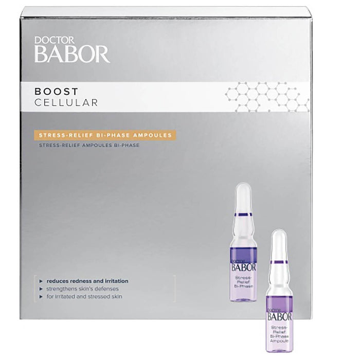 Set ser facial Doctor Babor Boost Cellular, bifazic, cu vitamina E, calmant pentru roșeață, 14 x 1 ml