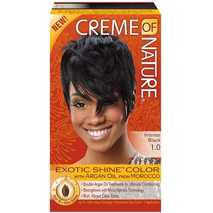 Vopsea de păr, Creme Of Nature, Moroccan Argan Oil, negru intens