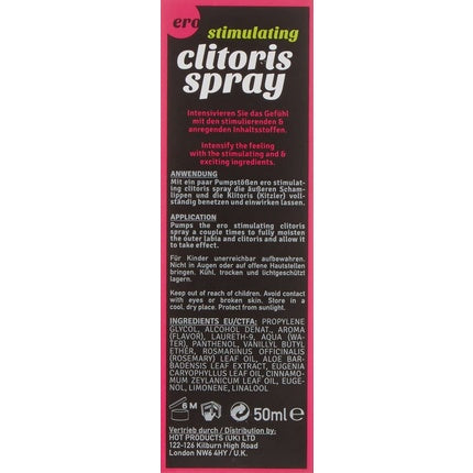 Spray Stimulant, Ero By Hot, 50ml, Negru/Roz