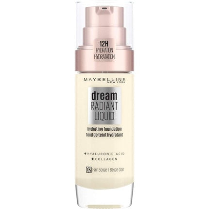 Fond de ten lichid Maybelline Dream Radiant, 02 Beige deschis